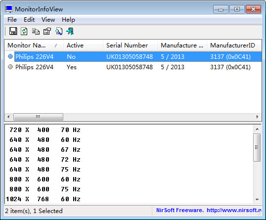 MonitorInfoView(查看显示器详细信息)下载_MonitorInfoView(查看显示器详细信息)免费版_MonitorInfoView(查看显示器详细信息)1.15官方绿色版